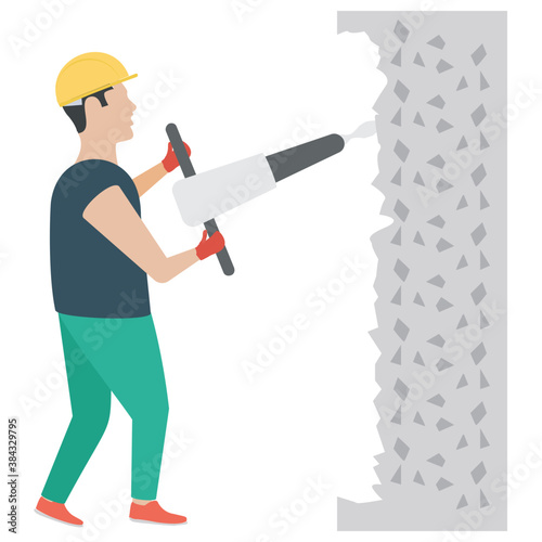 
A construction electrician to fix electrical wires 

