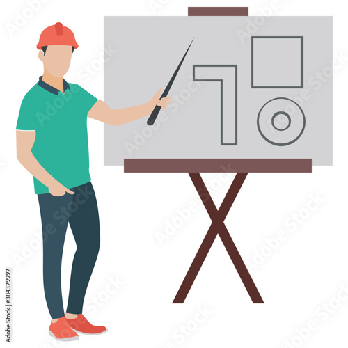 
A construction foreman to design buildings 
