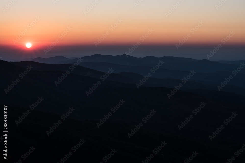 
wonderful landscape above the clouds