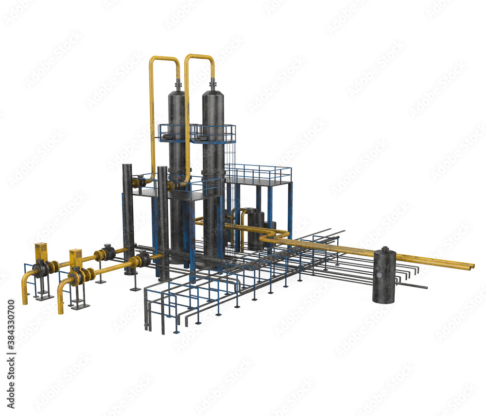 Industrial Factory Building Isolated Industrial Factory Building Isolated