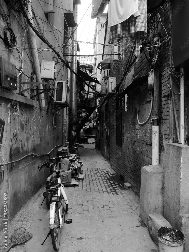 Narrow alley in China