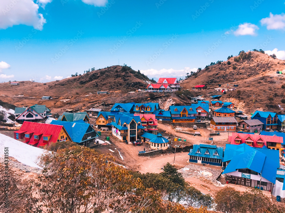 Obraz premium Beautiful kuri village at dolokha,kalinchowk Nepal