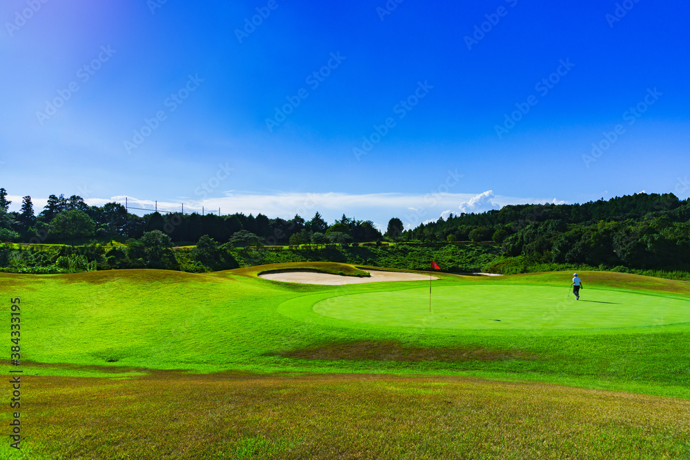 Fototapeta premium Fairway of Japanese golf course