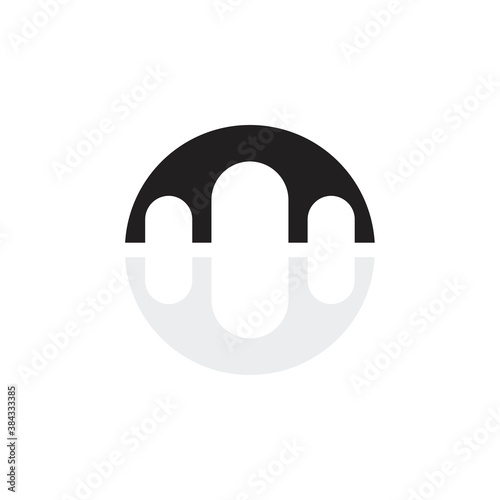 Bridge icon logo design vector
