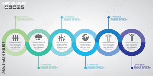 Timeline infographics design template with 10 options, process diagram, vector eps10 illustration