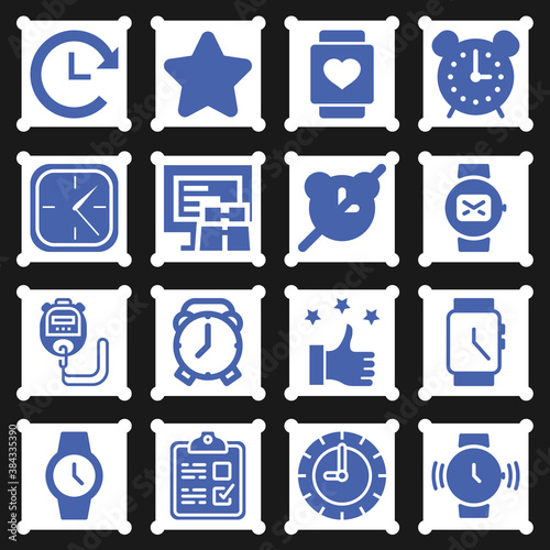 16 pack of go over  filled web icons set