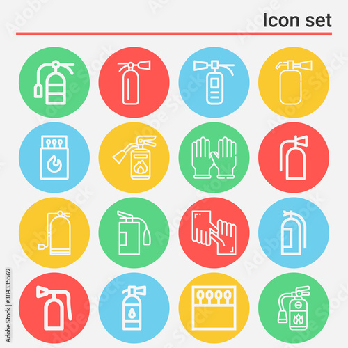 16 pack of properly  lineal web icons set