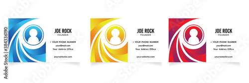 bussines card template with geometric shutter effect with gradient color design