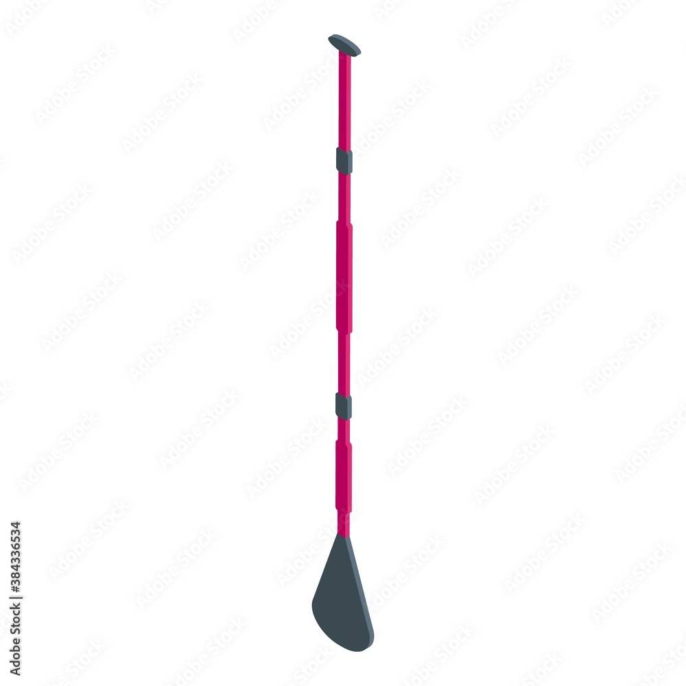 Water oar icon. Isometric of water oar vector icon for web design isolated on white background Water oar icon. Isometric of water oar vector icon for web design isolated on white background