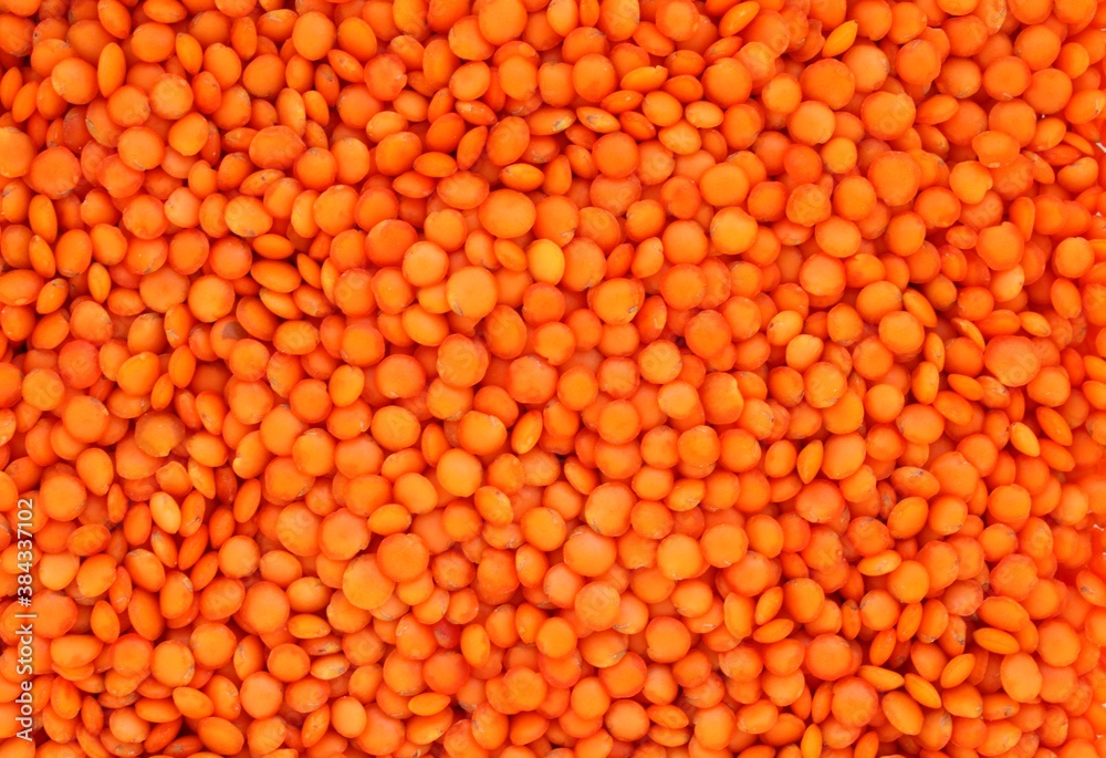 red lentils background
