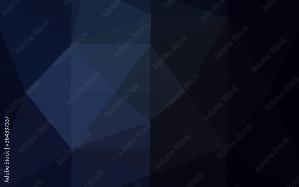Dark BLUE vector polygon abstract background. Dark BLUE vector polygon abstract background.