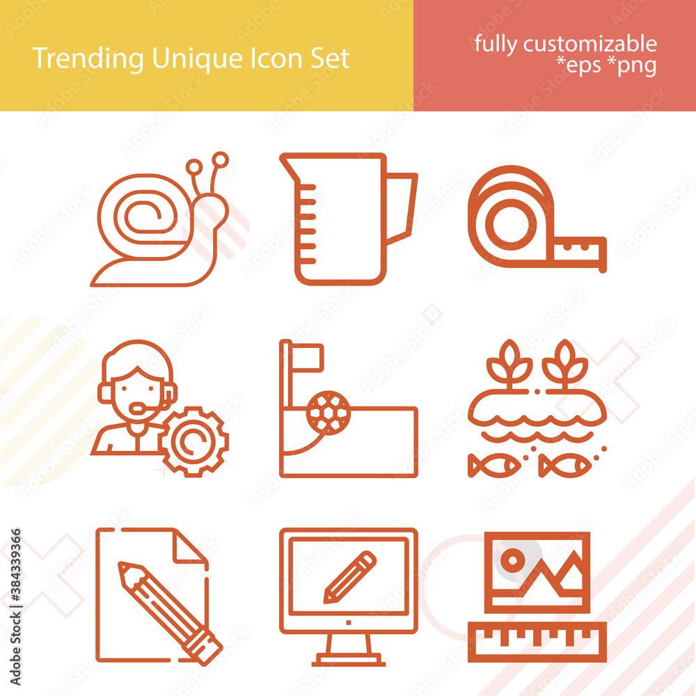 Simple set of ruler related lineal icons.