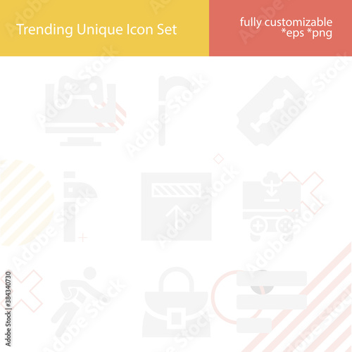 Simple set of observable related filled icons.