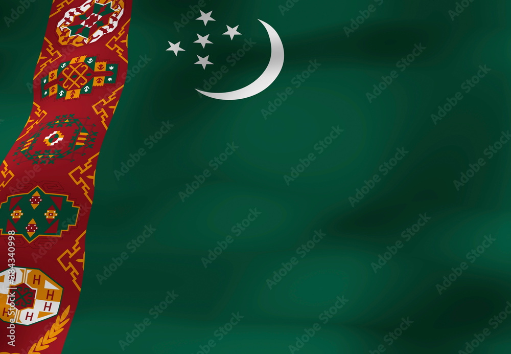 トルクメニスタンの国旗 Stock Illustration Adobe Stock