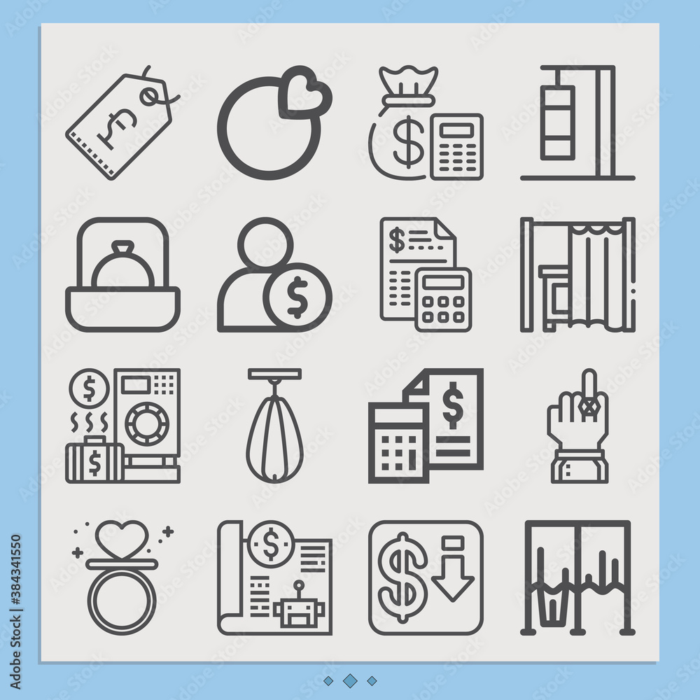 Simple set of toll related lineal icons. Simple set of toll related lineal icons.