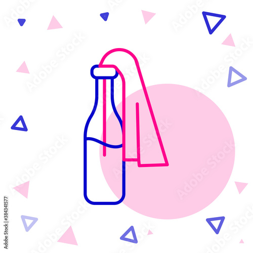 Line Cocktail molotov icon isolated on white background. Colorful outline concept. Vector.