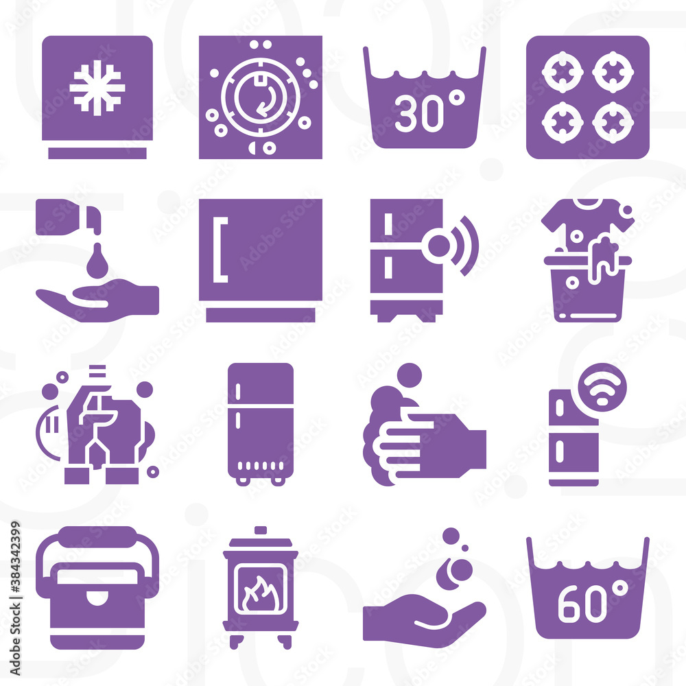 16 pack of refrigerator filled web icons set 16 pack of refrigerator filled web icons set