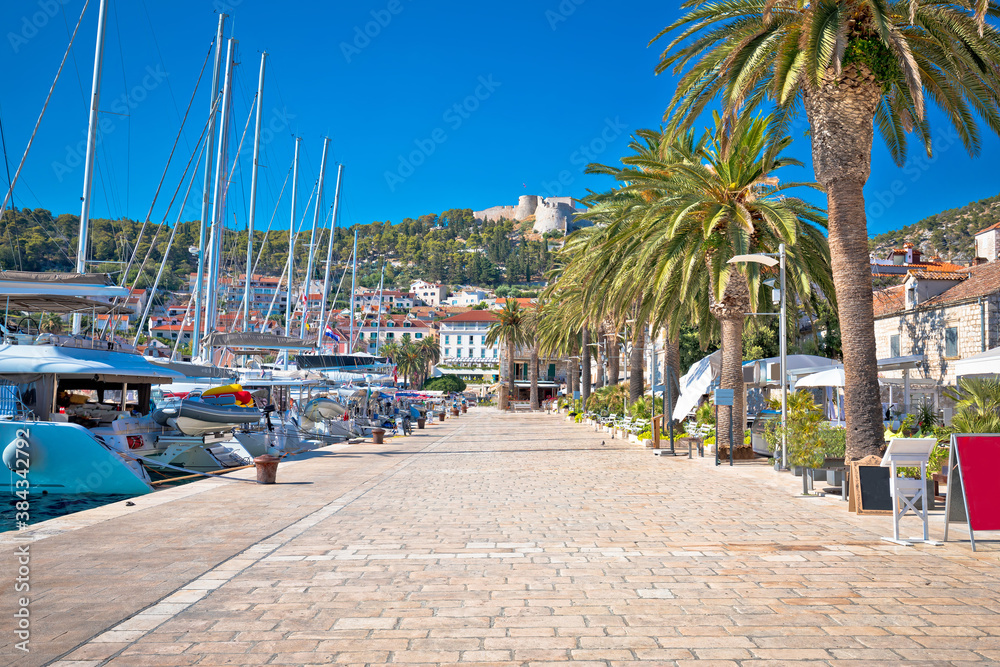 Hvar yachting waterfront harbor view