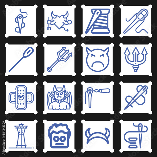 16 pack of provoke  lineal web icons set