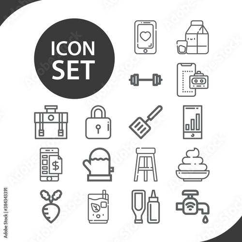 Simple set of embrace related lineal icons.