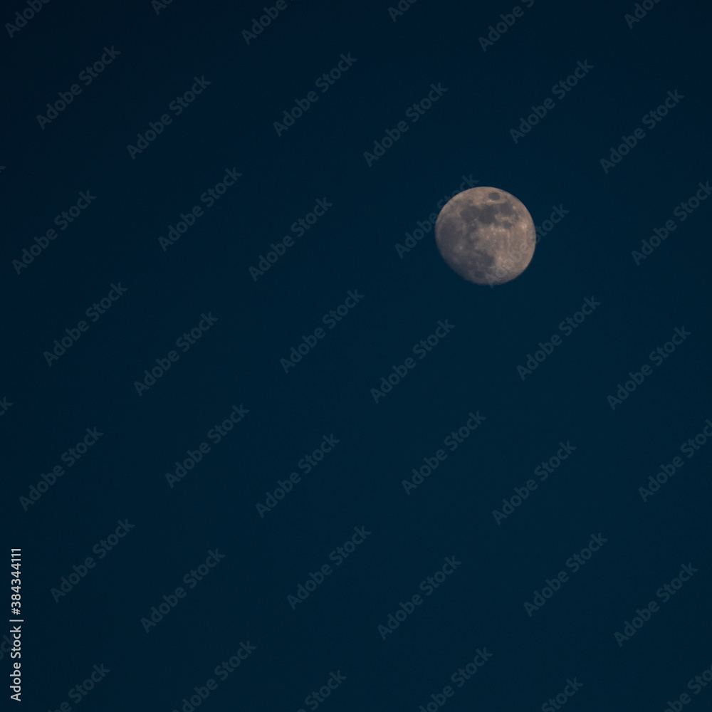 Three quarters moon in a Night Sky Three quarters moon in a Night Sky