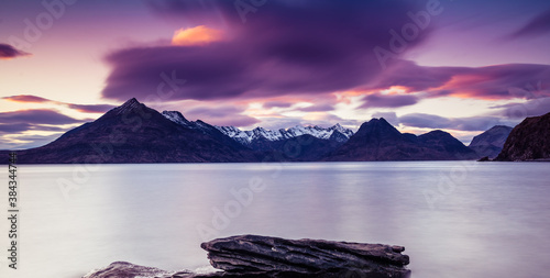 Isle of Skye - Cuillin Mountains at sunset seen from Elgol photo