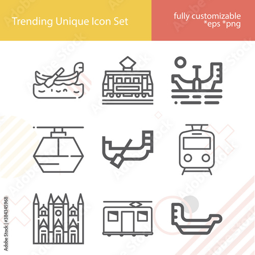Simple set of condemned related lineal icons.