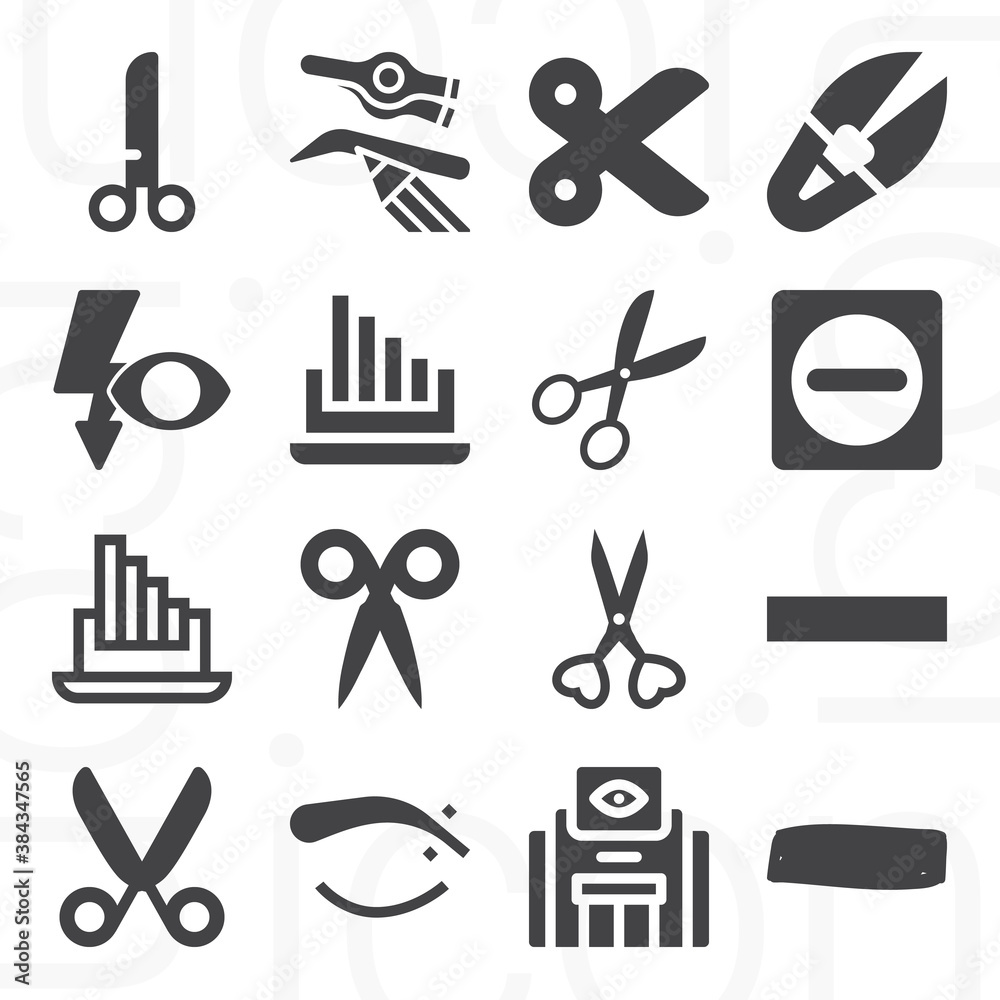 Fototapeta premium 16 pack of moderation filled web icons set