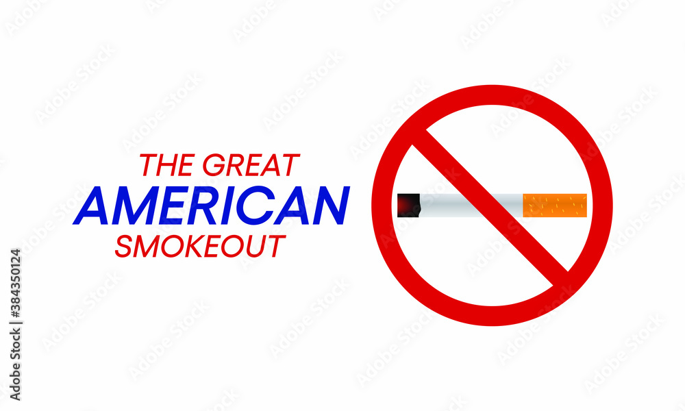 Vector illustration on the theme of great American Smokeout observed each year on third Thursday in November. Vector illustration on the theme of great American Smokeout observed each year on third Thursday in November.