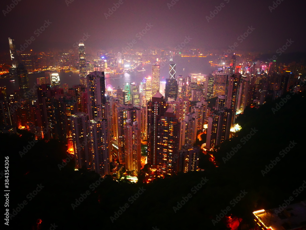 Fototapeta premium Panoramic view of Hong-Kong