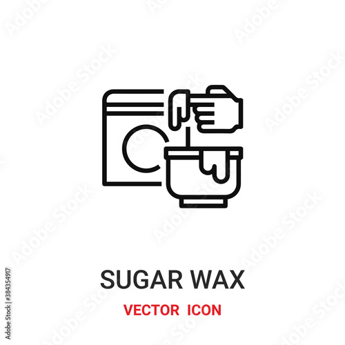 sugar wax icon vector symbol. sugar wax symbol icon vector for your design. Modern outline icon for your website and mobile app design.