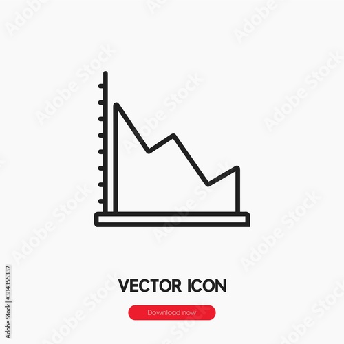 line chart icon vector sign symbol