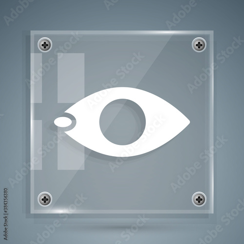 White Blindness icon isolated on grey background. Blind sign. Square glass panels. Vector. photo