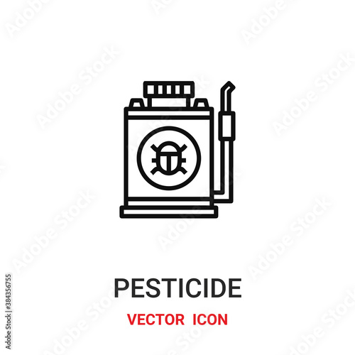 pesticide icon vector symbol. pesticide symbol icon vector for your design. Modern outline icon for your website and mobile app design.