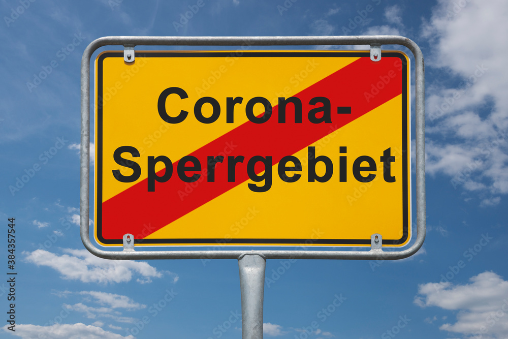 Ortstafel Ende des Corona-Sperrgebiet