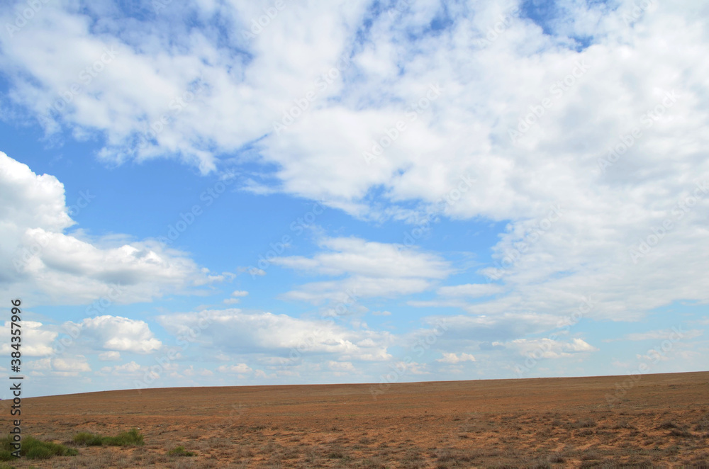 landscape with blue sky