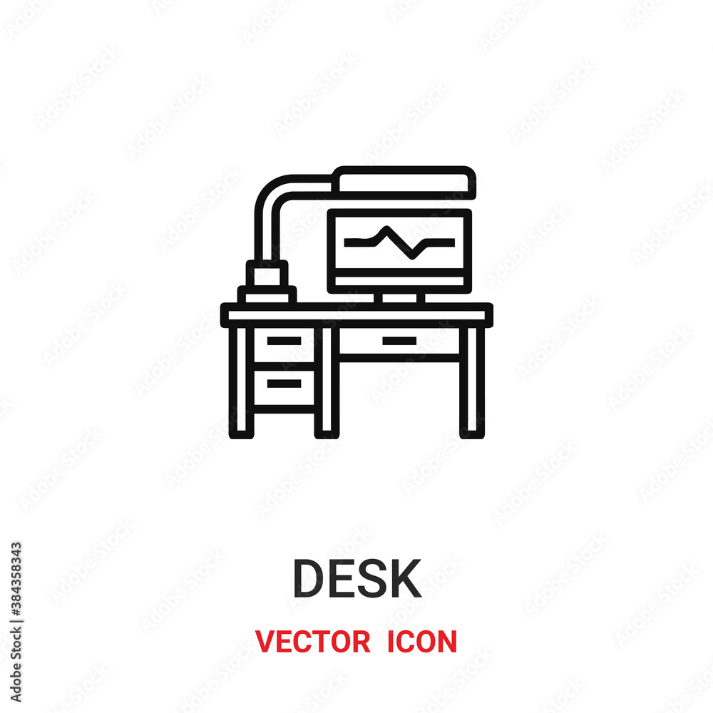 desk icon vector symbol. desk symbol icon vector for your design. Modern outline icon for your website and mobile app design. desk icon vector symbol. desk symbol icon vector for your design. Modern outline icon for your website and mobile app design.