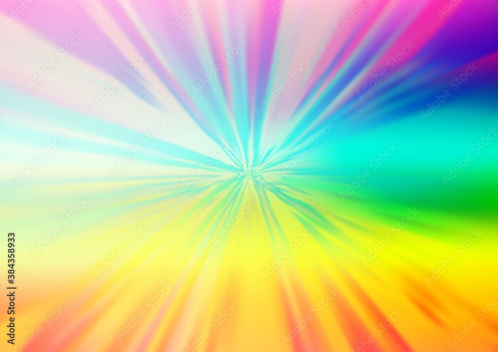 Obraz premium Light Multicolor, Rainbow vector abstract blurred background.