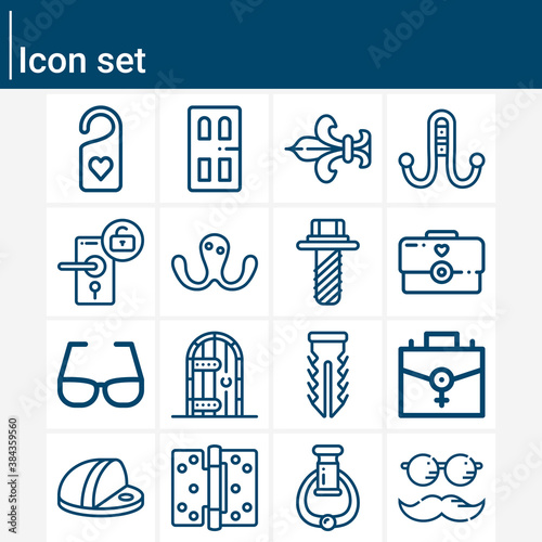 Simple set of openings related lineal icons.