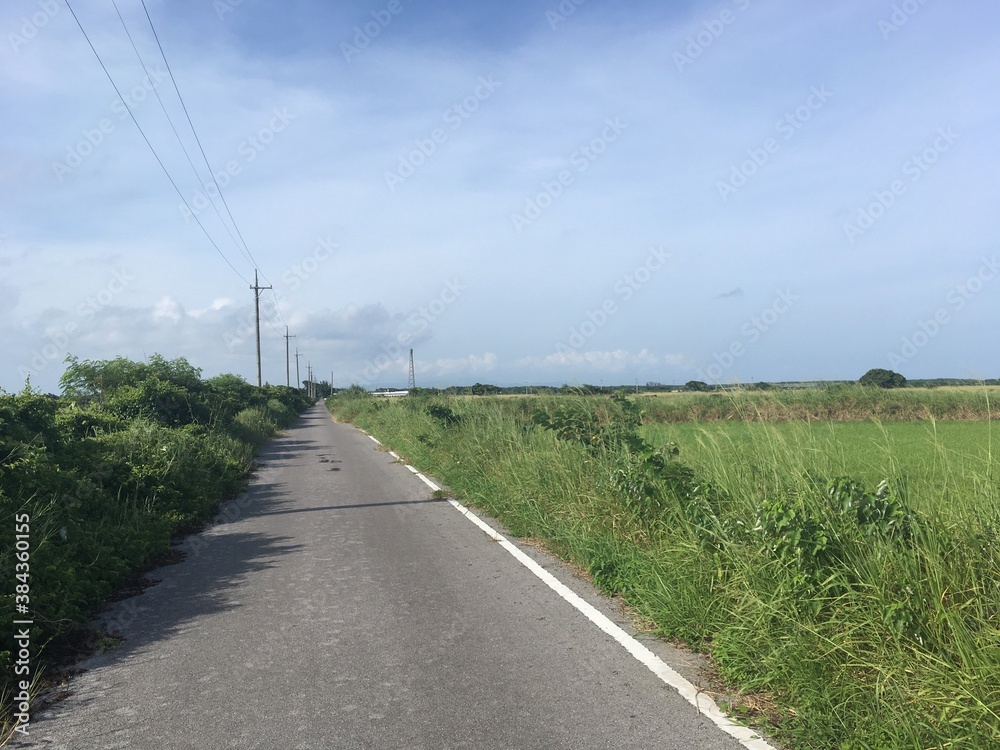 沖縄県黒島の田舎道