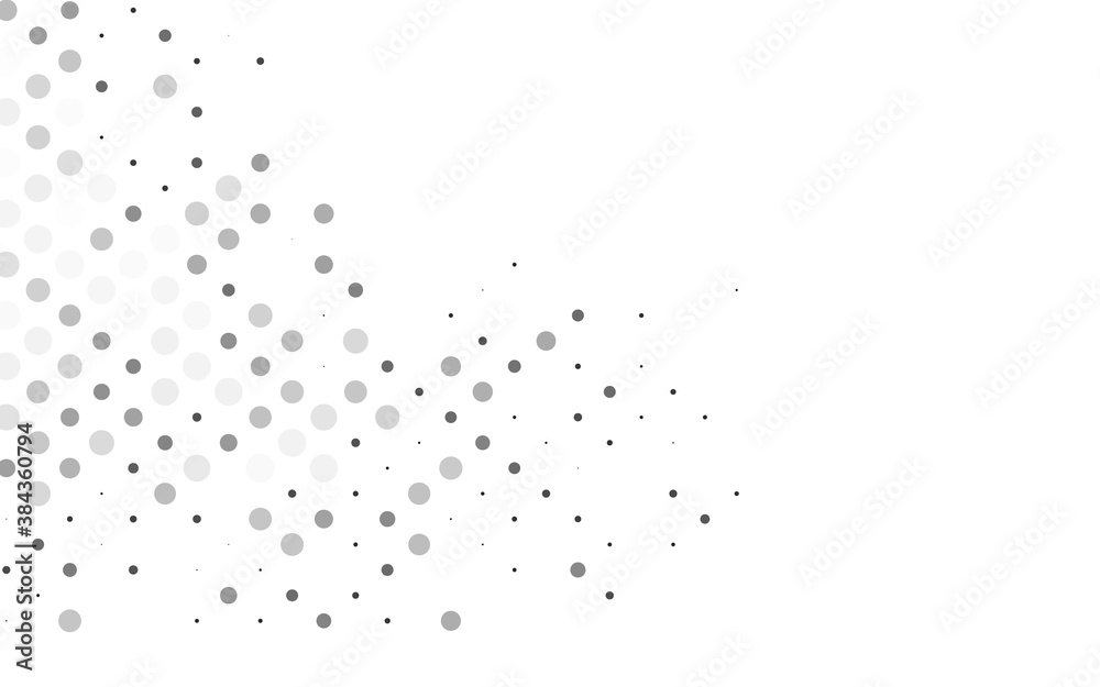 Light Silver, Gray vector background with bubbles.