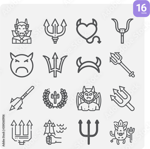 Simple set of trouble maker related lineal icons.