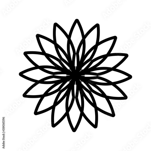 Abstract Flower icon. Flower icon vector, in trendy flat style isolated on white background. Flower icon image, Flower icon illustration