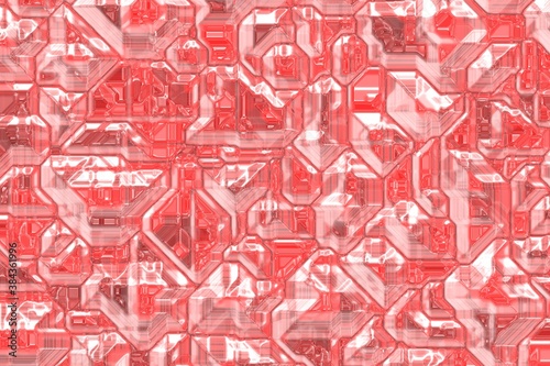 cute red digital crystalline pattern digital graphic texture or background illustration