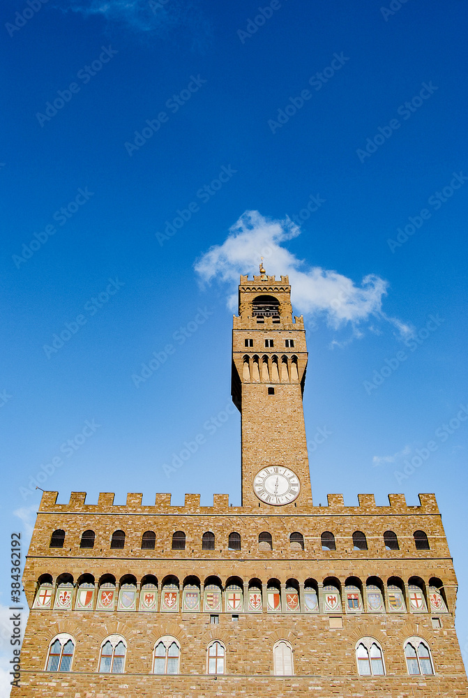 Tower of Arnolfo with its clock and a huge bell inside called 