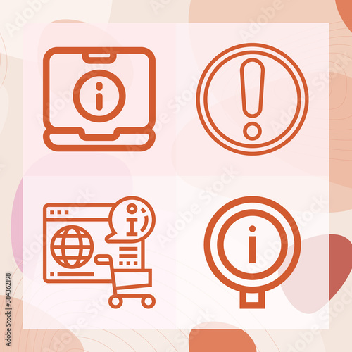 Simple set of gathered related lineal icons