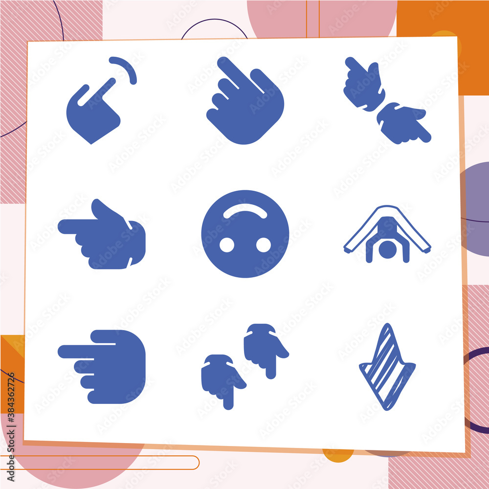 Simple set of 9 icons related to upward Simple set of 9 icons related to upward