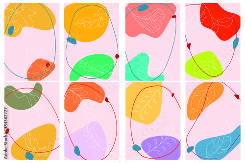 Vector set of abstract royal color fashion brand quote and poem creative emblem template vector illustration
