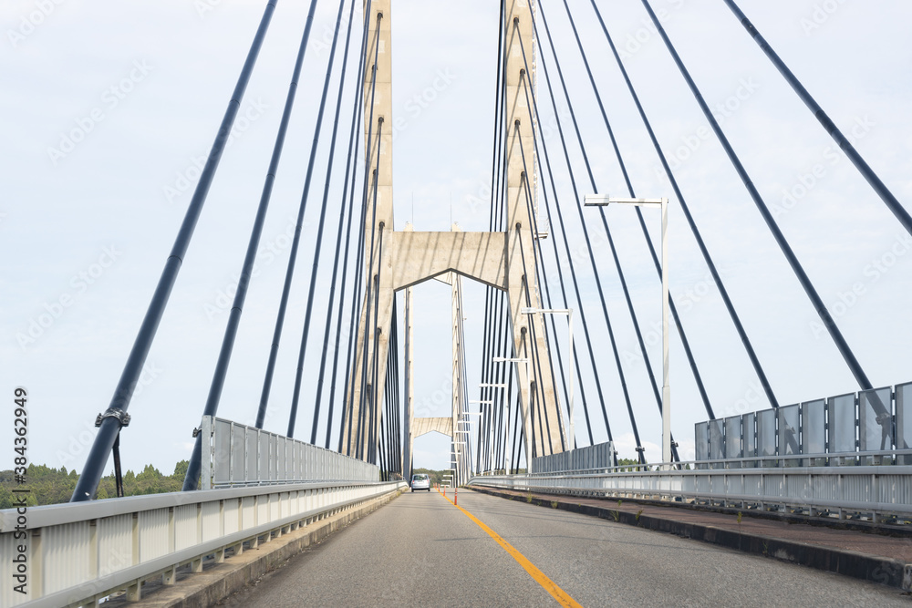 Fototapeta premium twin bridge Noto jima island