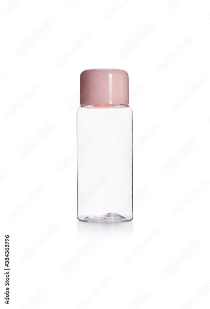 empty bottle with punk bottle cap on white background empty bottle with punk bottle cap on white background